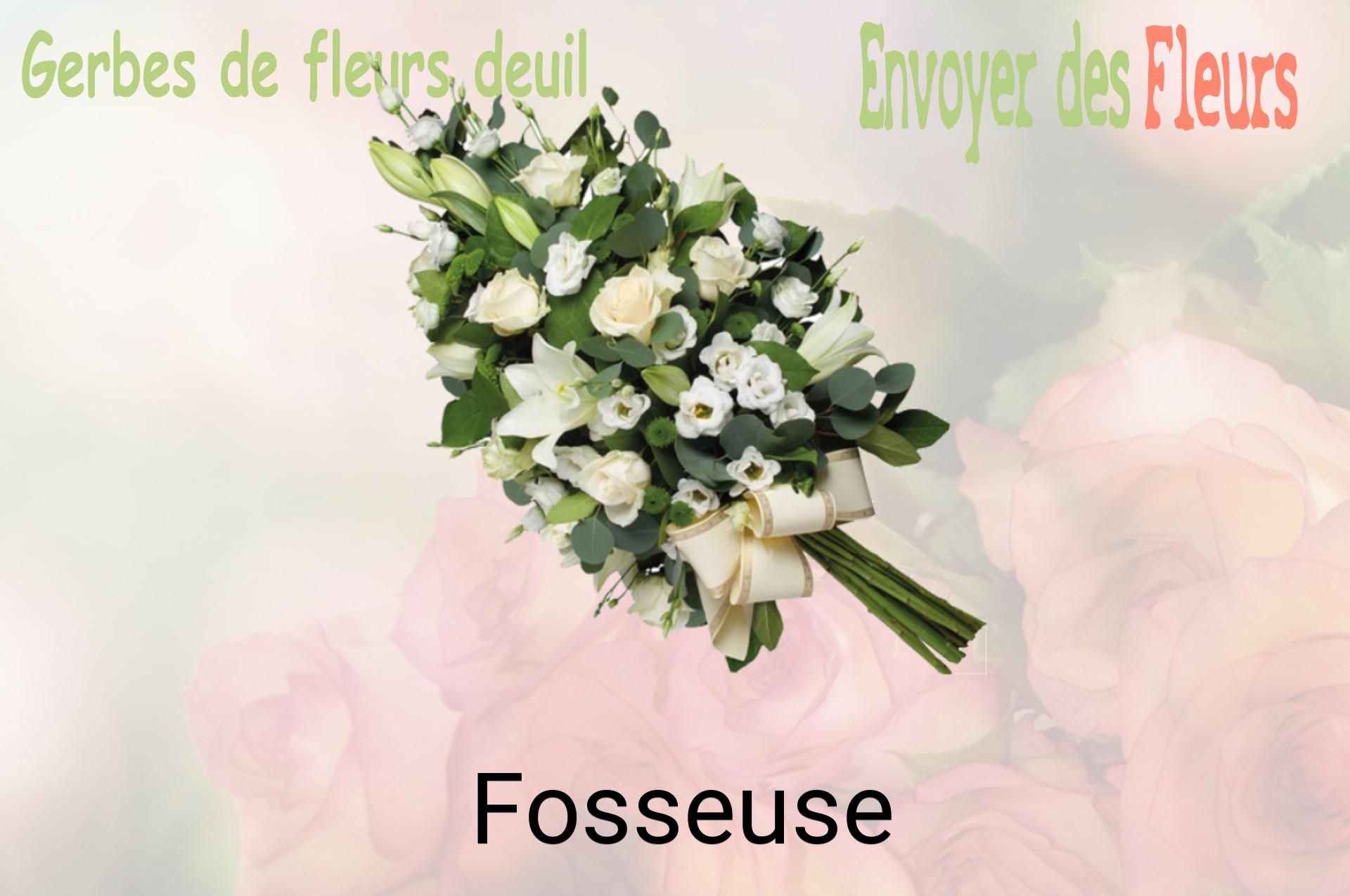 Gerbe de fleurs de deuil livrée à Fosseuse